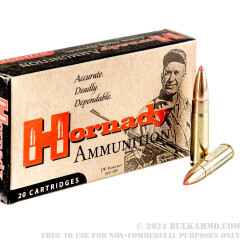 20 Rounds of .300 AAC Blackout Ammo by Hornady - 135gr FTX