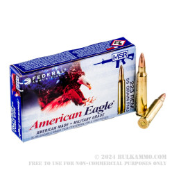 20 Rounds of .223 Ammo by Federal American Eagle - 55gr FMJ
