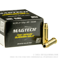 1000 Rounds of .38 Spl Ammo by Magtech - 125gr JHP