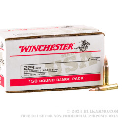 600 Rounds of .223 Ammo by Winchester USA - 55gr FMJ