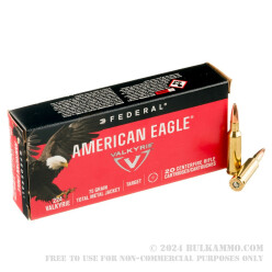 20 Rounds of .224 Valkyrie Ammo by Federal American Eagle - 75gr TMJ