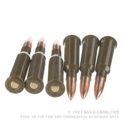 20 Rounds of 7.62x54r Ammo by Brown Bear - 174gr FMJ
