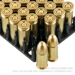 50 Rounds of 9mm Ammo by Wolf Gold - 124gr FMJ