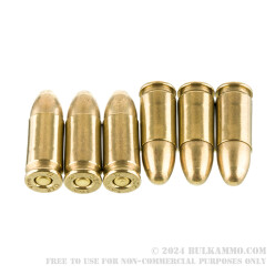 50 Rounds of 9mm Ammo by Wolf Gold - 124gr FMJ