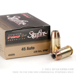 20 Rounds of .45 ACP Ammo by PMC Starfire - 230gr JHP