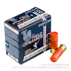 250 Rounds of 12ga Ammo by Fiocchi - 1 1/4 ounce #4 shot