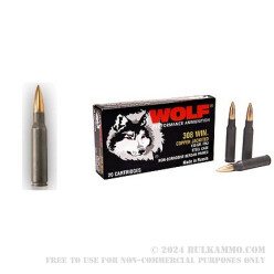 20 Rounds of .308 Win Ammo by Wolf - 150gr FMJ