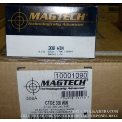 500  Rounds of .308 Win Ammo by Magtech - 150gr FMJBT