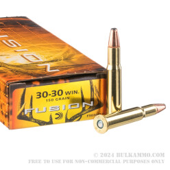 200 Rounds of 30-30 Win Ammo by Federal - 150gr Fusion