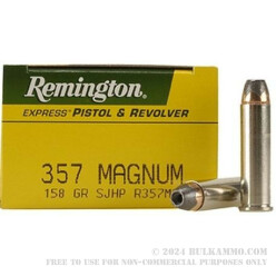 500  Rounds of .357 Mag Ammo by Remington - 158gr SJHP