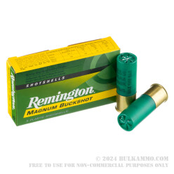 5 Rounds of 12ga Ammo by Remington -  00 Buck