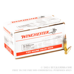 600 Rounds of 5.56x45 Ammo by Winchester USA - 55gr FMJ