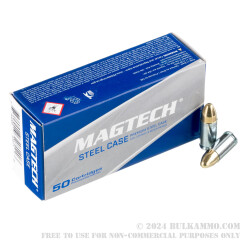 1000 Rounds of 9mm Ammo by Magtech Steel - 115gr FMJ **STEEL CASES**