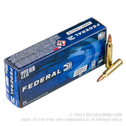 20 Rounds of .223 Ammo by Federal American Eagle - 50gr JHP