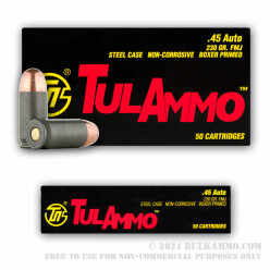 450 Rounds in Spam Can of .45 ACP Ammo by Tula - 230gr FMJ