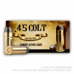 50 Rounds of .45 Long-Colt Ammo by Aguila - 200gr LFN