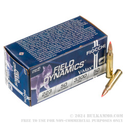 1000 Rounds of .223 Ammo by Fiocchi - 50gr V-Max