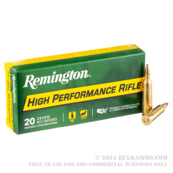 20 Rounds of .22-250 Rem Ammo by Remington - 55gr PSP