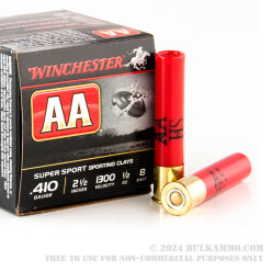 250 Rounds of .410 Ammo by Winchester AA - 1/2 ounce #8 shot