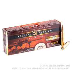 200 Rounds of .223 Ammo by Federal Sierra Match King - 69gr HPBT