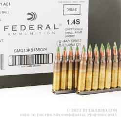 420 Rounds of 5.56x45 Ammo by Federal - 62gr FMJ XM855 on Stripper Clips in Cans