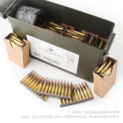 420 Rounds of 5.56x45 Ammo by Federal - 62gr FMJ XM855 on Stripper Clips in Cans