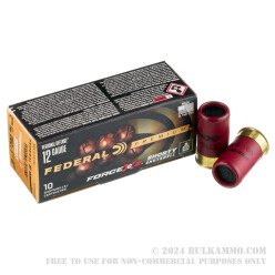 10 Rounds of 12ga Ammo by Federal Force X2 Shorty Shotshells - 00 Buck