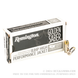 500 Rounds of 40 S&W Ammo by Remington Golden Saber - 180gr BJHP