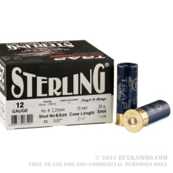 250 Rounds of 12ga Ammo by Sterling TRAP Competition - 7/8 ounce #8 shot