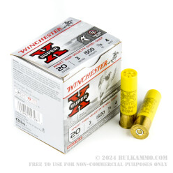 25 Rounds of 20ga Ammo by Winchester - 7/8 ounce #4 Shot (Steel)