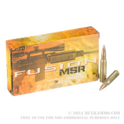 20 Rounds of .308 Win Ammo by Federal Fusion MSR - 150gr Fusion
