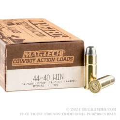 50 Rounds of .44-40 Win Ammo by Magtech - 225gr LFN