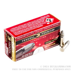 50 Rounds of .22 LR Ammo by Federal Hunter Match - 40gr Lead HP