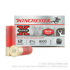150 Rounds of 12ga Ammo by Winchester Super-X - 1 ounce Rifled Slug