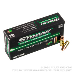 1000 Rounds of 9mm Ammo by Ammo Inc. Streak - 124gr TMJ Non-Incendiary Visual Tracer
