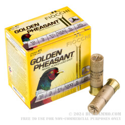 25 Rounds of 12ga Ammo by Fiocchi Golden Pheasant - 1 3/4 ounce #5 shot