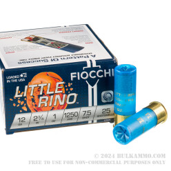 250 Rounds of 12ga 2-3/4" Ammo by Fiocchi - 1 ounce #7 1/2 shot