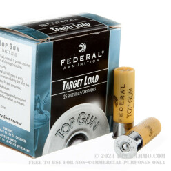 25 Rounds of 20ga Ammo by Federal Top Gun - 7/8 ounce #7 1/2 shot