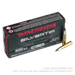 200 Rounds of .300 AAC Blackout Ammo by Winchester Silvertip - 150gr Defense Tip