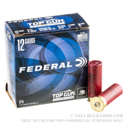 250 Rounds of 12ga Ammo by Federal Top Gun Sporting - 1 ounce #8 shot