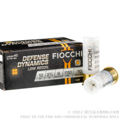 250 Rounds of 12ga Ammo by Fiocchi Low Recoil - #1 Buck