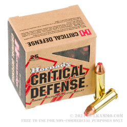 250 Rounds of .38 Spl +P Ammo by Hornady Critical Defense - 110gr JHP
