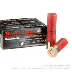 10 Rounds of 12ga Ammo by Winchester Double X Magnum Turkey Load - 2-1/4 oz. #5 shot