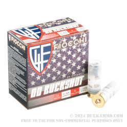 25 Rounds of 12ga Ammo by Fiocchi - 9 Pellet 00 Buck
