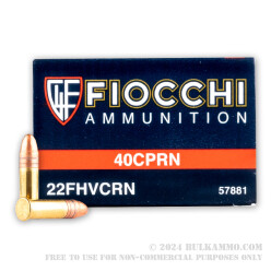 500 Rounds of .22 LR Ammo by Fiocchi - 40gr CPRN
