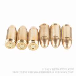 1000 Rounds of 9mm Ammo by MAXXTech Brass - 115gr FMJ