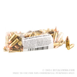 100 Rounds of 9mm Ammo by MBI - 124gr FMJ