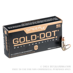 50 Rounds of .357 SIG Ammo by Speer Gold Dot LE - 125gr JHP