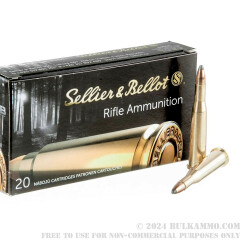 20 Rounds of 5.6x52mm Rimmed Ammo by Sellier & Bellot - 70gr SP