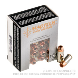 20 Rounds of .40 S&W Ammo by Magtech First Defense - 130gr SCHP